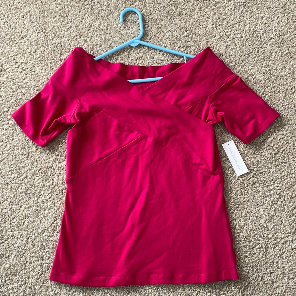 Pink off the shoulder top